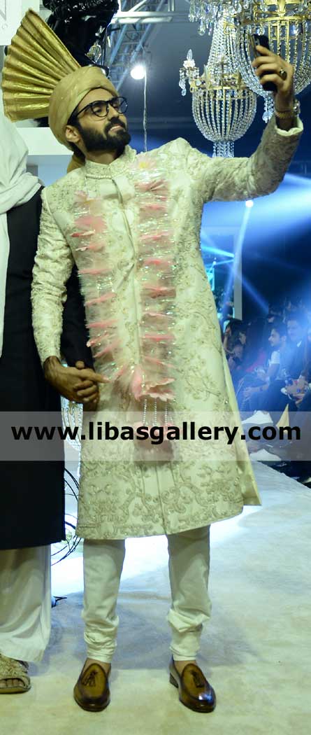 beautiful nikah hand embellished wedding sherwani for selfie lover groom dulha long length turban khussa on additional price uk usa canada beautiful nikah hand embellished wedding sherwani for selfie lover groom dulha long length turban khussa on additional price uk usa canada
