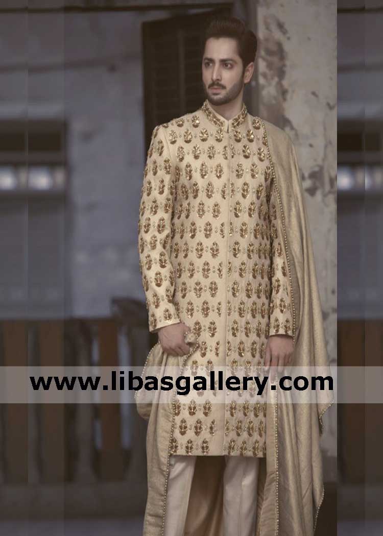 Global fashion groom wedding sherwani latest article