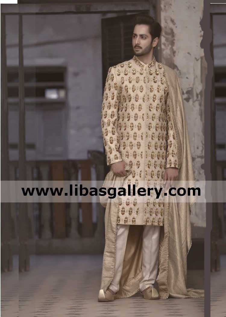 Global fashion groom wedding sherwani latest article