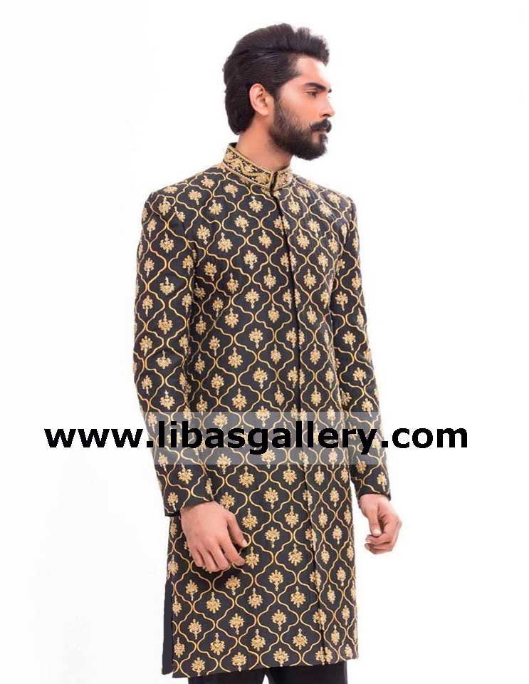 Haute Couture groom wedding sherwani ensemble