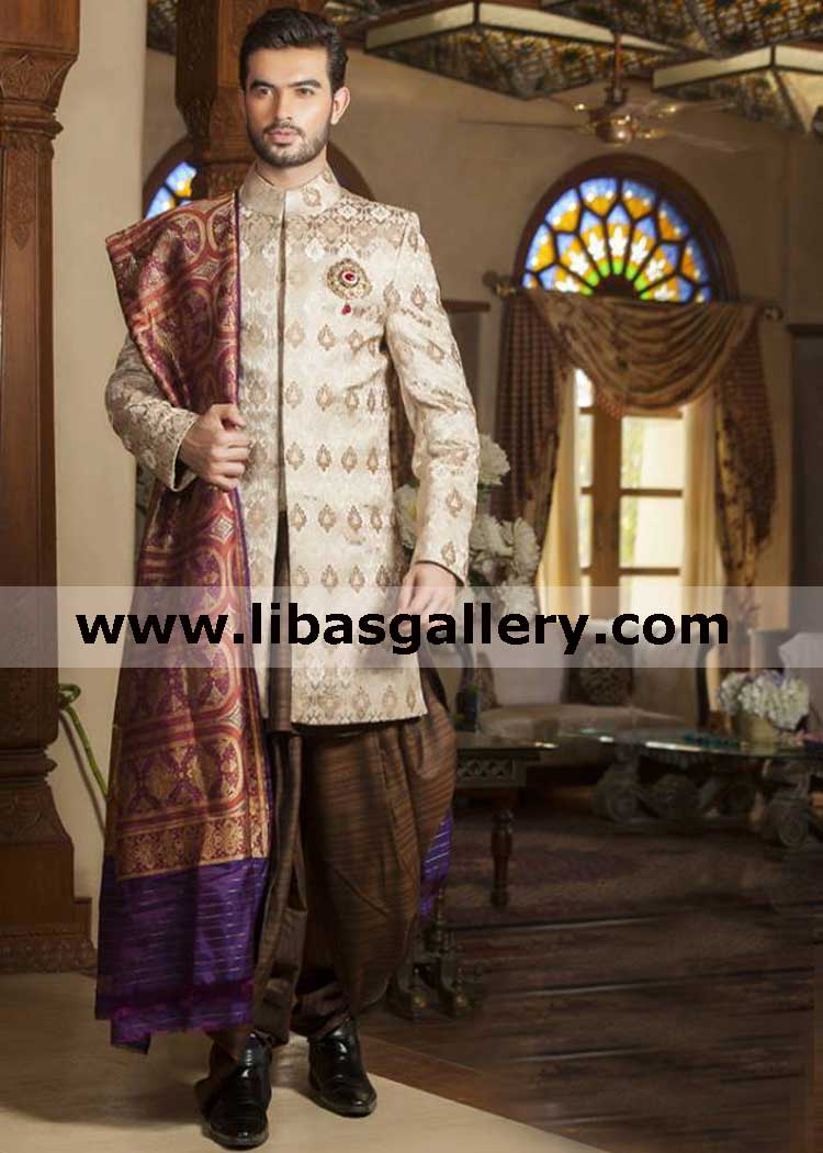 slim fit jamawar print wedding sherwani for simple nikah event with family members olace order for desi achkan for boy qatar australia saudi arabia slim fit jamawar print wedding sherwani for simple nikah event with family members olace order for desi achkan for boy qatar australia saudi arabia