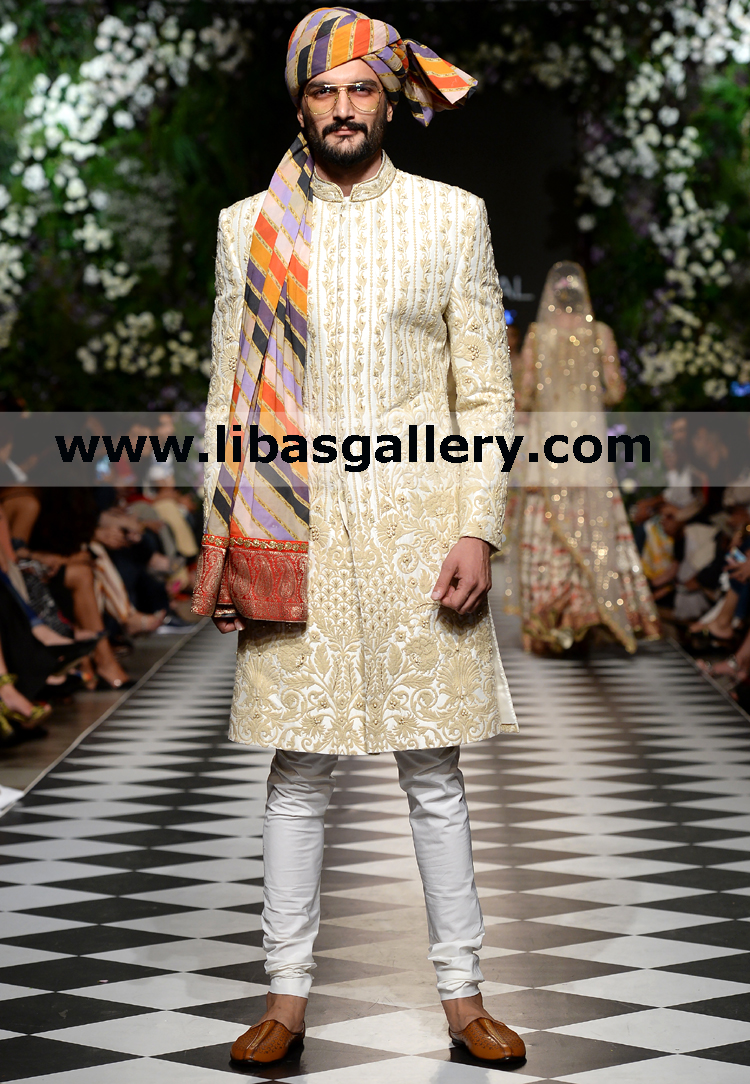 Men Embroidered sherwani dress for grand wedding event