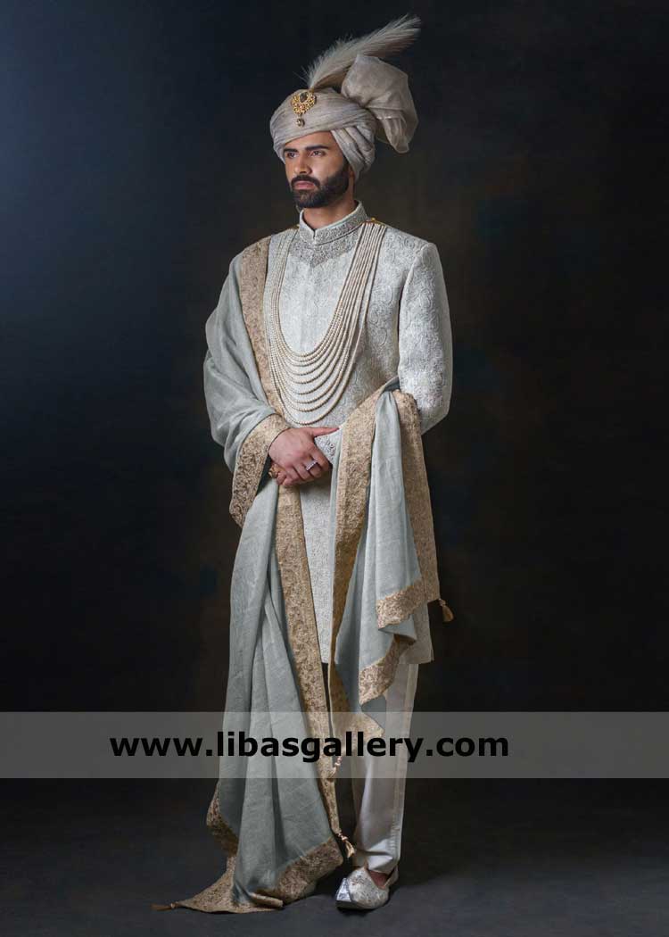 Imperial Embroidered Groom Nikah Sherwani