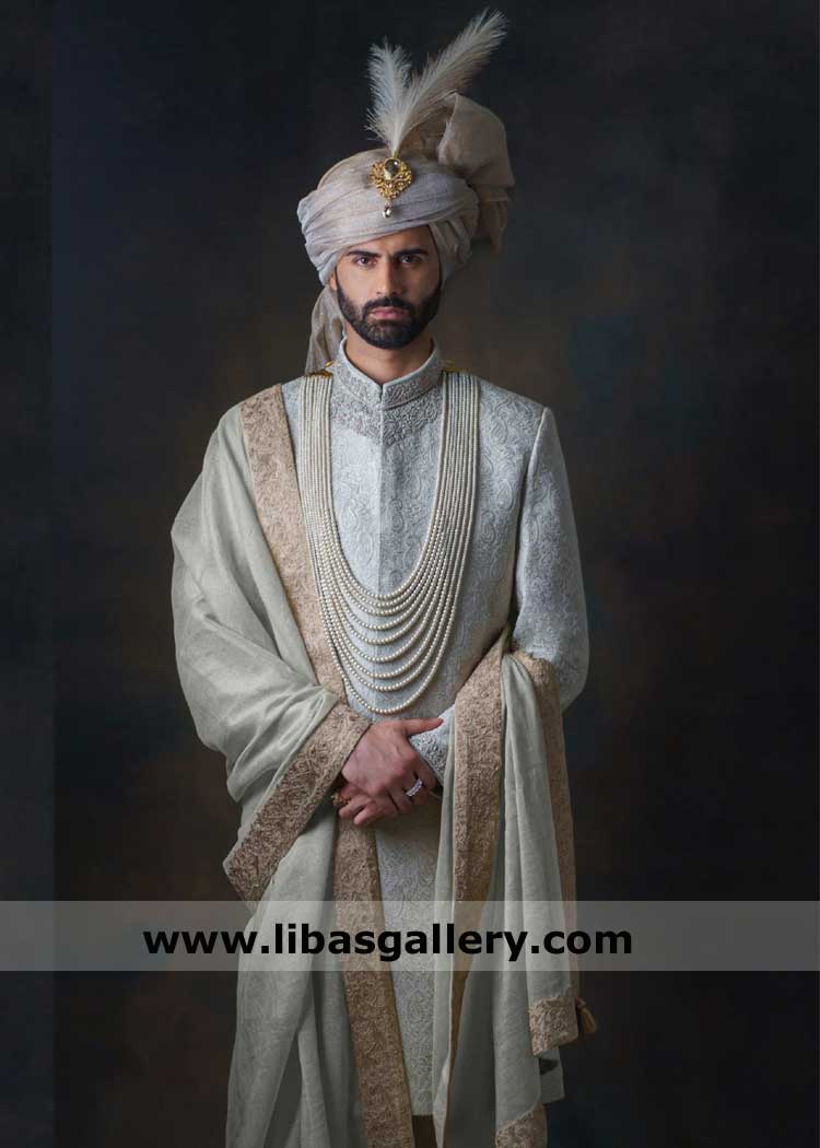 Imperial Embroidered Groom Nikah Sherwani