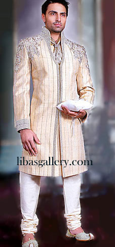Lemon chiffon sherwani Adriana
