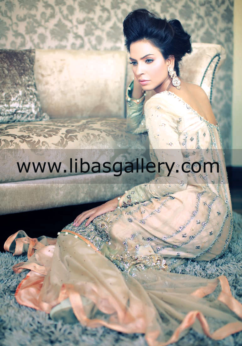 Apricot Tropisch Special Occasion Dress 