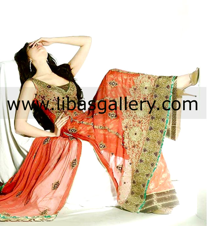 Amber Orange Roswitha Special Occasion Wear 