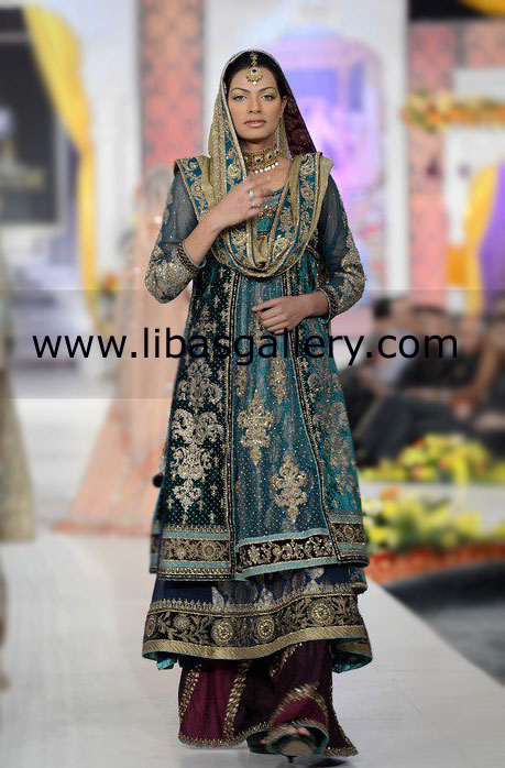 Teal Hayek Wedding Dress For Special Occasions