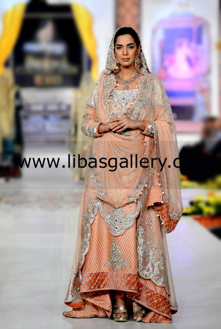 Peach South Asian Weddings Dress for Special Occasion