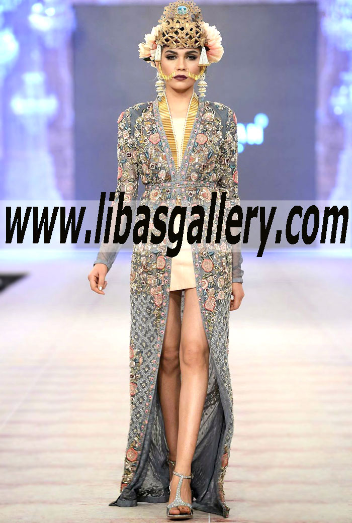 Fahad Hussayn has launched in PFDC exclusive edit of bridal gowns and Bridal Lehenga Designer Sharara Party Wear Clothes Gharara Comprising a selection of the best selling styles from current and classic collections