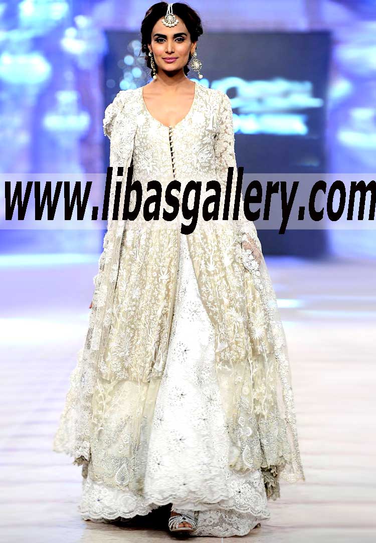 Classic Look Ecru color Bridal Lehenga Dress for Wedding and Special Occasions