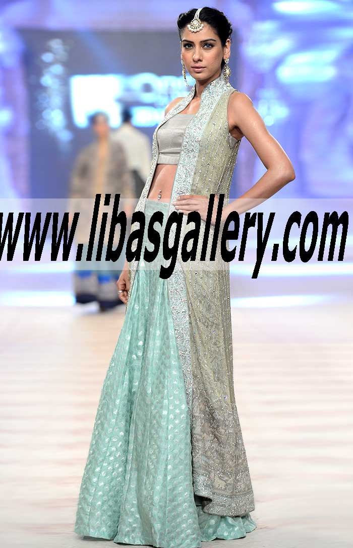 Spectacular Banarasi Jamawar Lehenga Dress for Formal and Evening Parties