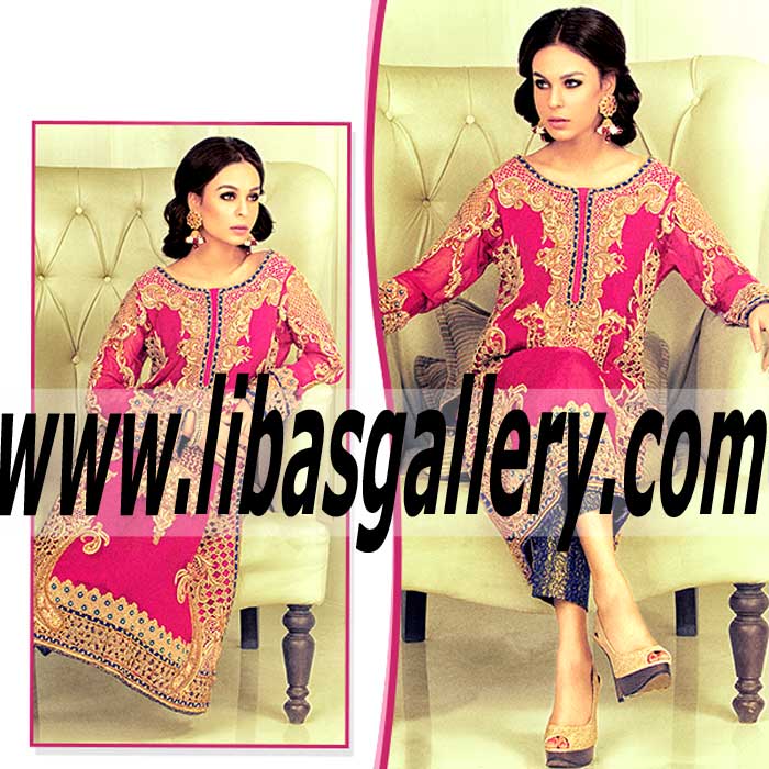 Attractive Deep Cerise Straight Cut Long Length Bridesmaid Dress for Evening and Wedding Parties