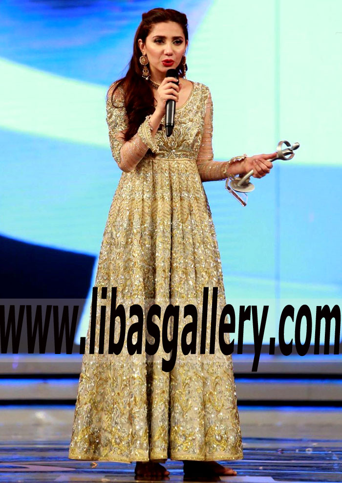 Breathtaking Wedding Anarkali Gown Dress for Evening and Special Occasions