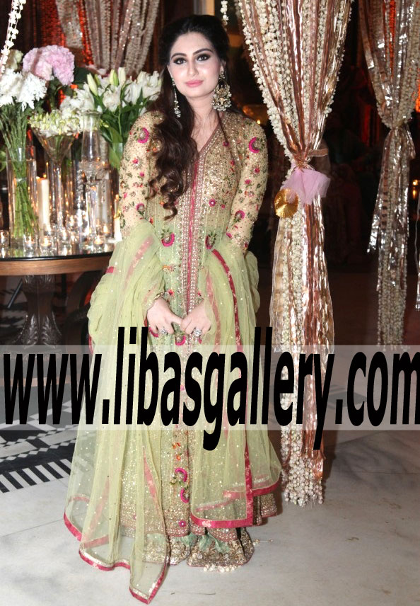 Latest Bridal Dress for Wedding and Special Occasions Pakistani Designer Sania Maskatiya Wedding Anarkali Dresses Al Rayyan Qatar