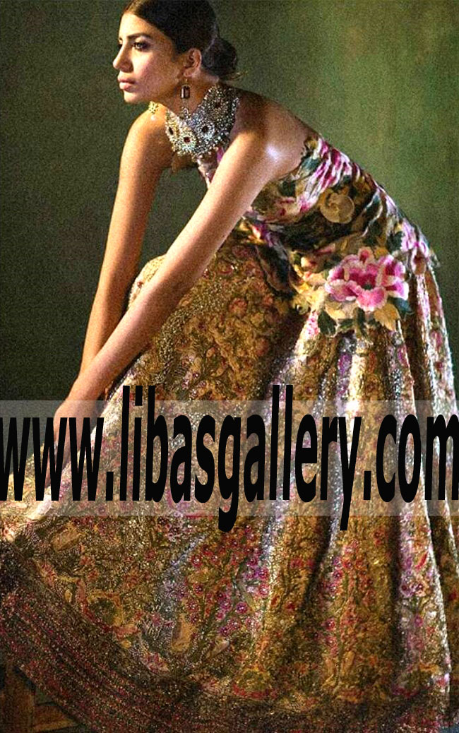 Sana safinaz Queenly Style Lehenga Crafted With Attractive Embellishments For Next Formal Event Pakistani Wedding Outfit Manchester UK