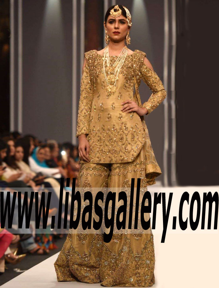 Beautiful Top Stunning New Arrival Gharara Dress For Next Formal Event Mona Imran Designer Gharara Collection Pakistan UK USA Canada