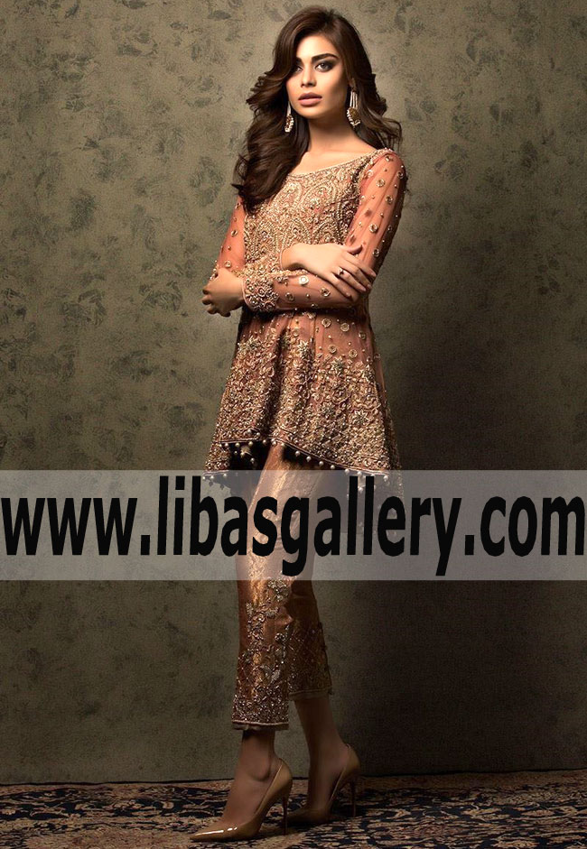 Aisha Imran Special Occasions Peplum Pakistani Wedding Dresses Soho Road Manchester, Peplum Indian Wedding Dresses Birmingham