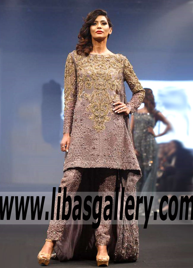 Beautiful Special Occasion Dress with Brush Train for Wedding and Special Events