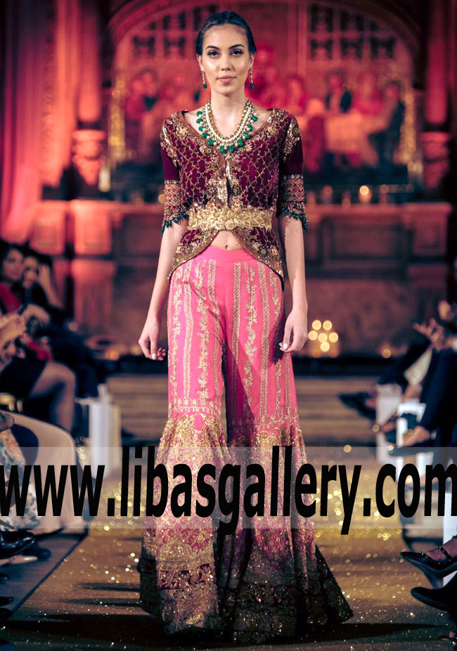 Tena Durrani Bridal Gharara Dress for Special and All formal Events Modern Bridal Gharara Dresses Northridge California CA USA for Special and All formal Events
