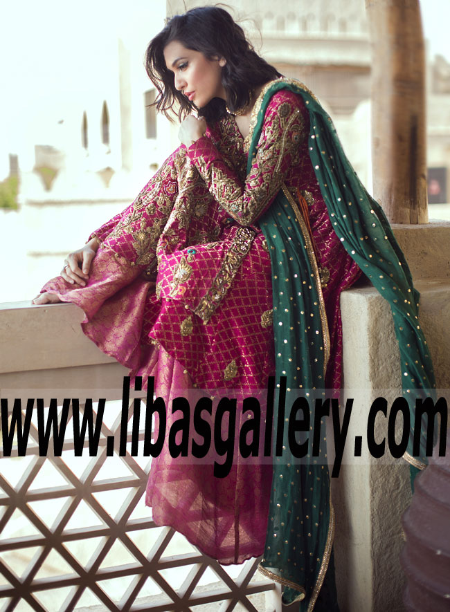 Luxurious Angrakha Style Suit for Wedding Guest and Engagement Paramus New Jersey NJ USA Special Occasions Pakistan