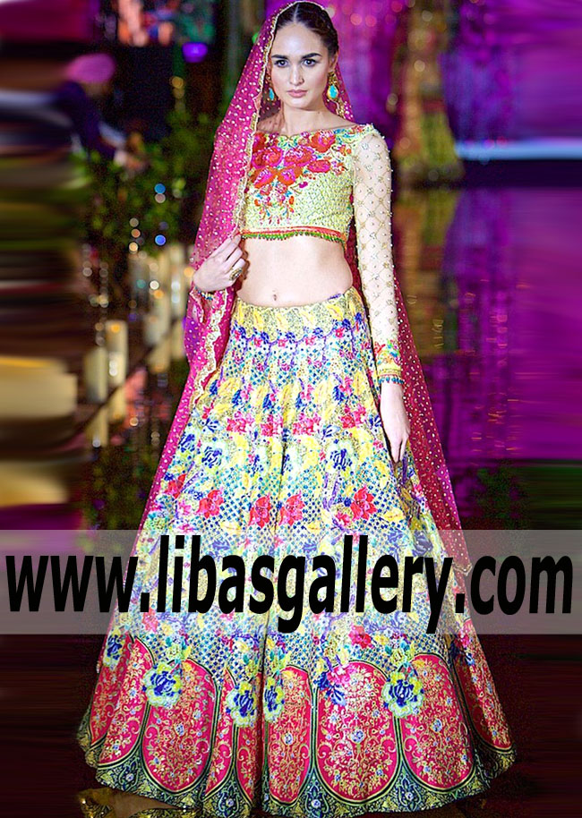 Alluring Icterine Tansy Digital Bridal Lehenga