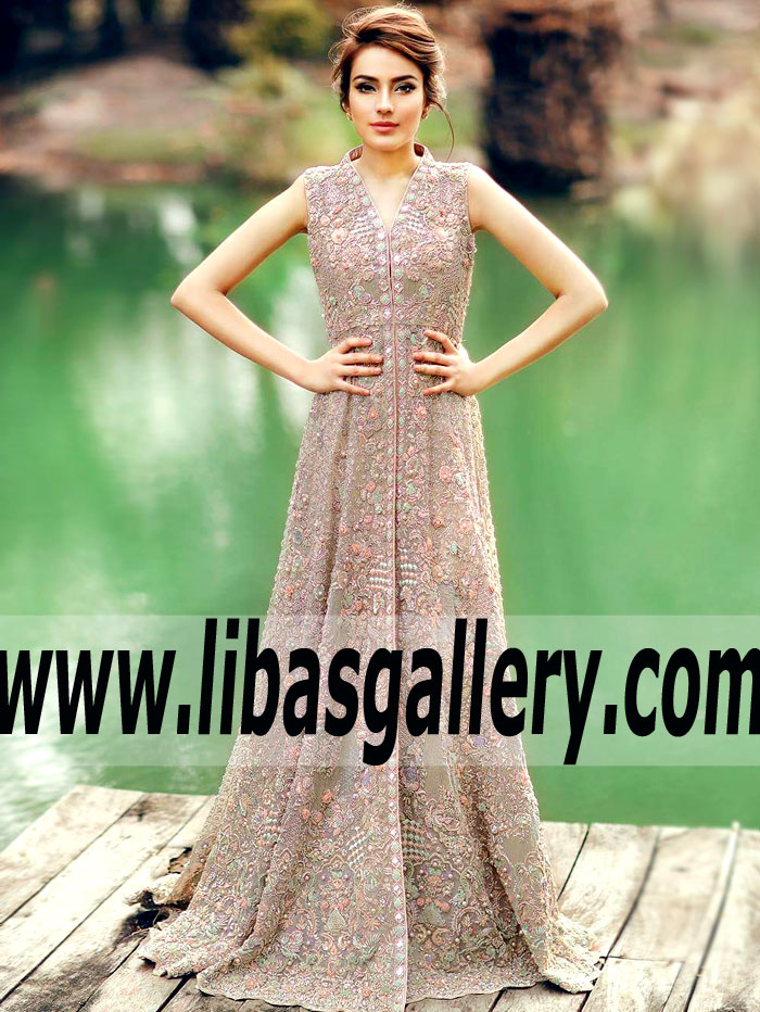 Pakistani Wedding Gowns, Pakistani Party Wear Gowns Sara Naqvi USA Houston Texas Florida California Dallas