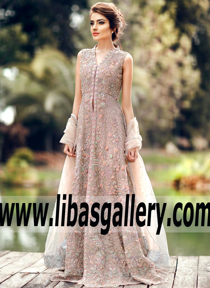Awesome Pastel Pink Alstroemeria Wedding Gown
