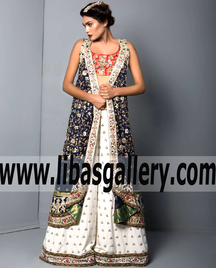 Buy pakistani party dresses 2018 | Beautiful selection of the MAHGUL Modern Style Bridal Robe Dress | party dresses online in Chester Pennsylvannia PA US