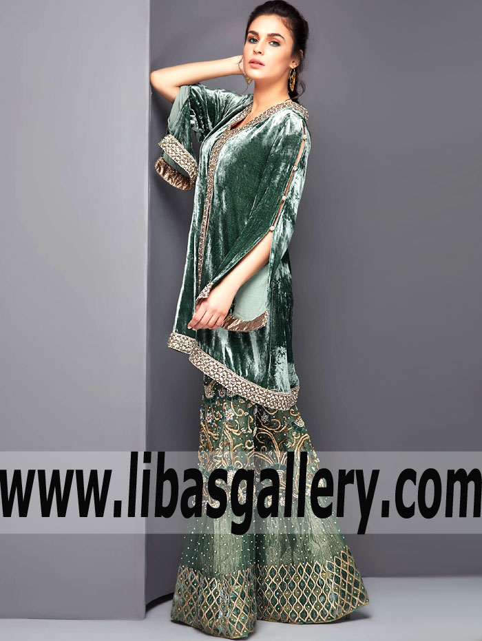 Latest Pakistani Emerald Green Angelonia
