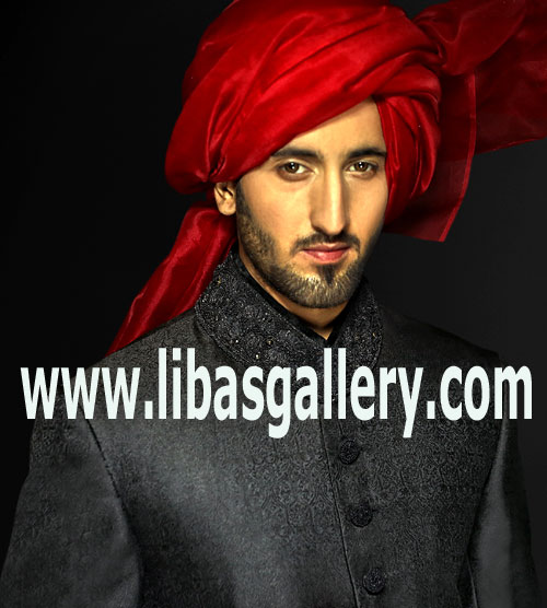 Red Wedding Turban Traditional Style