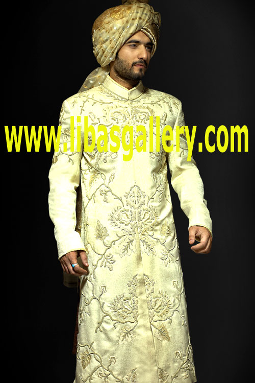 Golden Royal Dastaar for Groom