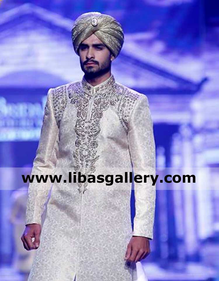 Stylish jamawar turban for groom custom made fast delivery