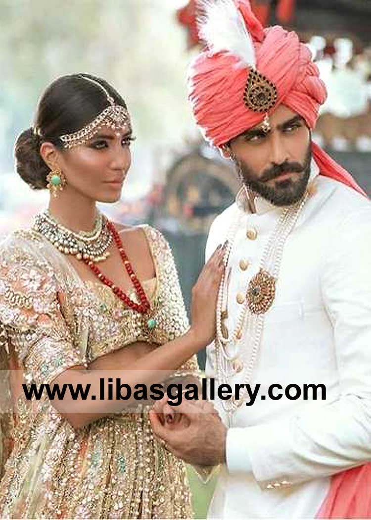 Man in Pink Turban with short shamla royal type pagri