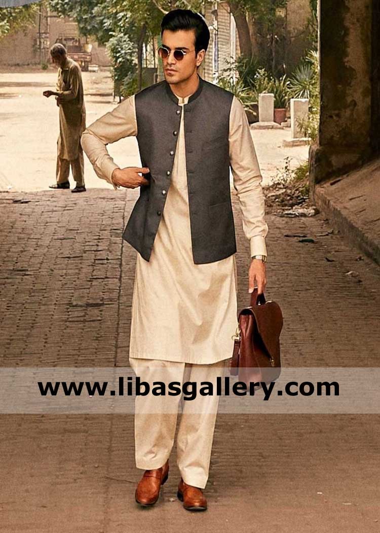 Common man waist coat suit for daily wear with inner