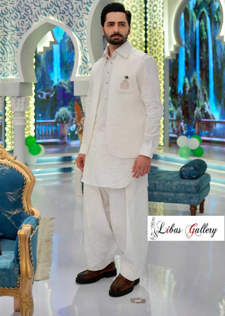 White Linen Men Waistcoat Style for Eid and Occasion