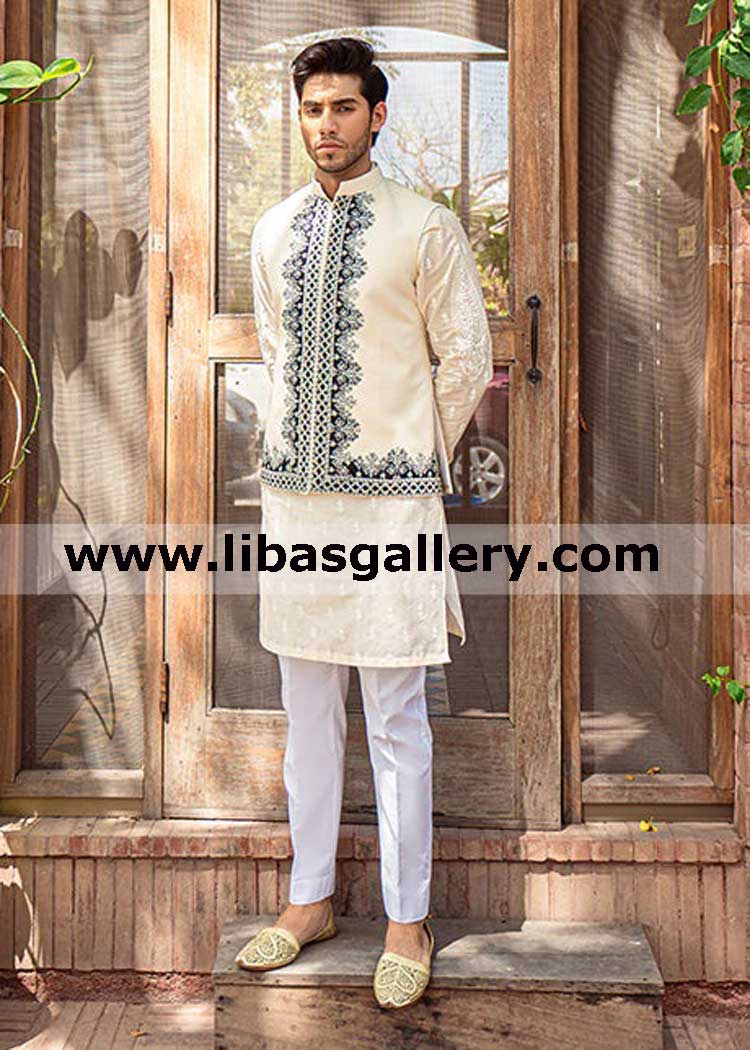 Sweet auspicious ivory waistcoat article for man