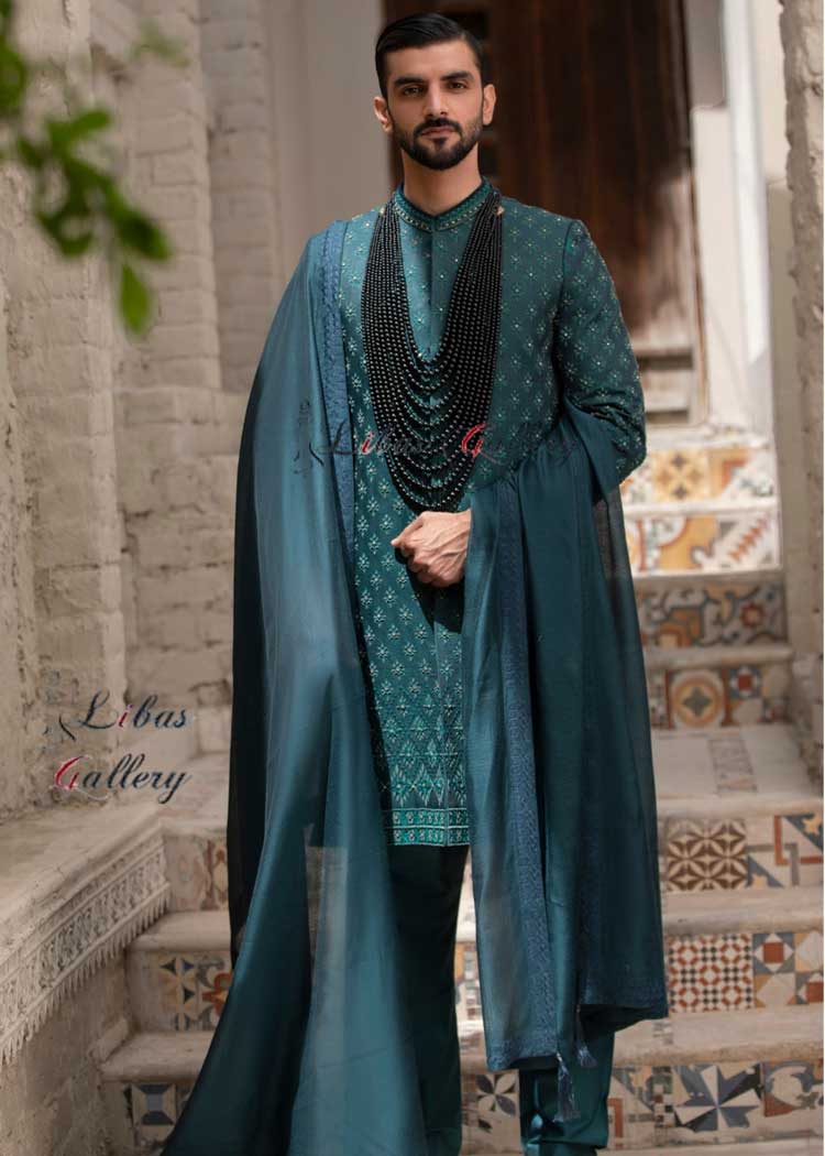 MAHARAJA Style OPULENT EMBROIDERED SHERWANI